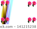A pink bouquet against a yellow background 141215238