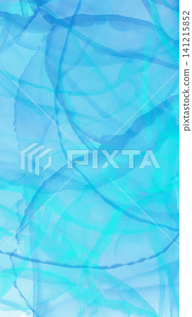 A calm, abstract textured background illustration featuring a cyan-bleeding, alcohol ink art-style marble pattern. A calm, abstract textured background illustration featuring a cyan-bleeding, alcohol ink art-style marble pattern. 141215852