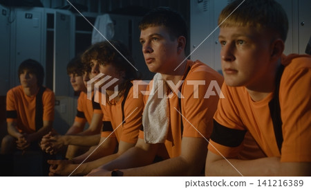 Team Meeting, Young Athletes Absorb Strategy Before Game Team Meeting, Young Athletes Absorb Strategy Before Game 141216389