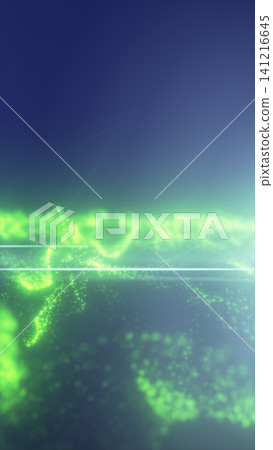 Futuristic green particle wave glowing across a blue gradient background, symbolizing data flow, technology, communication, and digital energy. Futuristic green particle wave glowing across a blue gradient background, symbolizing data flow, technology, communication, and digital energy. 141216645