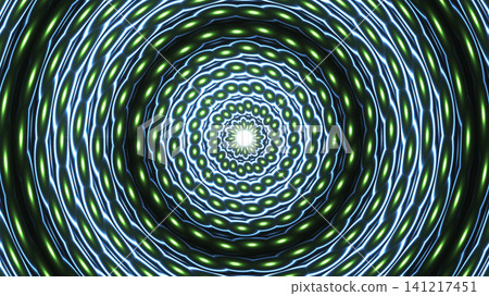 Spiral pattern with glowing green and blue lines Spiral pattern with glowing green and blue lines 141217451