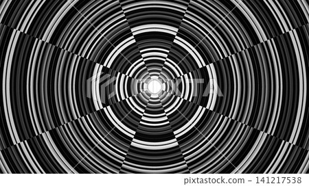 Black and white concentric circle pattern Black and white concentric circle pattern 141217538