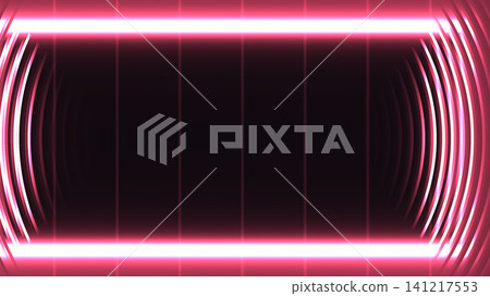 Bright neon lines against black background 141217553