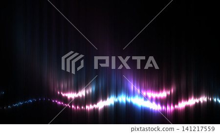 Colorful light waves on dark background Colorful light waves on dark background 141217559