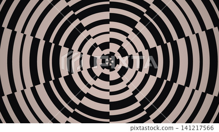 Geometric black and white spiral pattern design Geometric black and white spiral pattern design 141217566