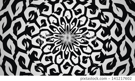 Black and white abstract spiral pattern design Black and white abstract spiral pattern design 141217602