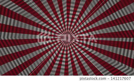 Red and white striped radial pattern design Red and white striped radial pattern design 141217607
