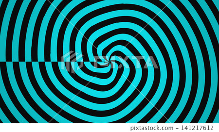 Blue and black spiral pattern on a flat surface Blue and black spiral pattern on a flat surface 141217612