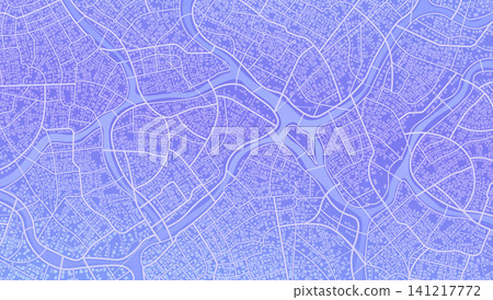 Abstract city. Path turn, destination mark, mark. Huge view of the city from above. Path tracking and route planning. Background vector illustration. Ideal for transportation-related designs, websites Abstract city. Path turn, destination mark, mark. Huge view of the city from above. Path tracking and route planning. Background vector illustration. Ideal for transportation-related designs, websites 141217772