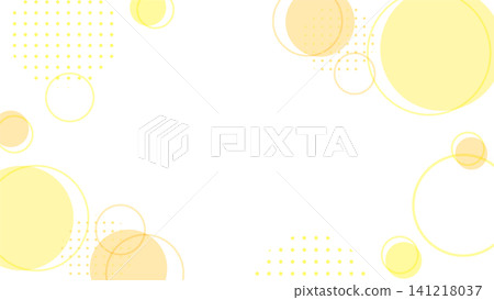 A cute and sophisticated Memphis background with muted pastel yellow circles and dots, landscape orientation 16:9. A cute and sophisticated Memphis background with muted pastel yellow circles and dots, landscape orientation 16:9. 141218037