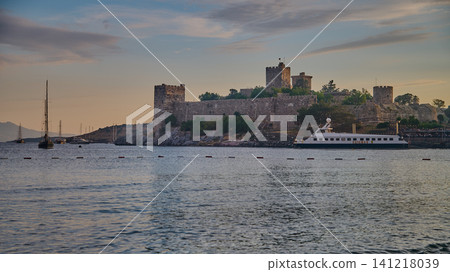 Bodrum ,Turkey- May 27 2026: Bodrum Castle (Turkish: Bodrum Kalesi) is a historical fortification located in southwest Turkey in the port city of Bodrum, Sunset shot Bodrum ,Turkey- May 27 2026: Bodrum Castle (Turkish: Bodrum Kalesi) is a historical fortification located in southwest Turkey in the port city of Bodrum, Sunset shot 141218039