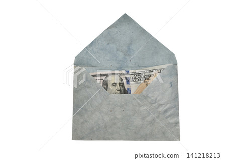 This handmade envelope features a vintage style and is made from textured blue paper. This handmade envelope features a vintage style and is made from textured blue paper. 141218213