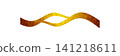 A PNG image of a golden curved symbol. 141218611