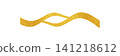 A PNG image of a golden curved symbol. 141218612