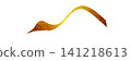 A PNG image of a golden curved symbol. 141218613