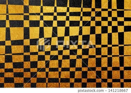 Gold foil checkered background material Gold foil checkered background material 141218667