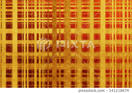 Gold foil checkered background material Gold foil checkered background material 141218674