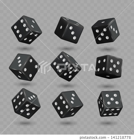 Black Casino Dice Mockup Vector Black Casino Dice Mockup Vector 141218778