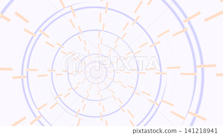 Lines and shapes in a dark circle 141218941