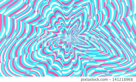 Colorful spiral pattern with black and white lines Colorful spiral pattern with black and white lines 141218968