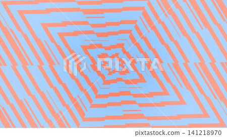 Geometric pattern with red and blue colors 141218970