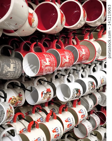 New Year and Christmas mugs on store shelves New Year and Christmas mugs on store shelves 141219063