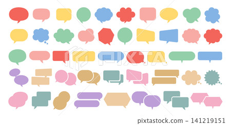 Easy-to-use simple speech bubble set, vector illustrations. Easy-to-use simple speech bubble set, vector illustrations. 141219151