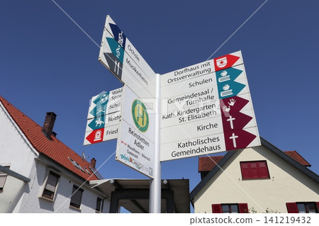 Germany: Signposts and bus stops Germany: Signposts and bus stops 141219432