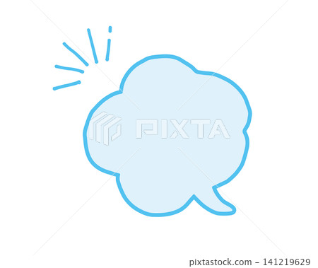 A refreshing blue, pop-style speech bubble. 141219629