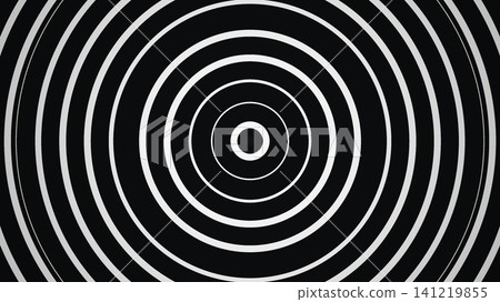 Black and white concentric circles pattern design Black and white concentric circles pattern design 141219855