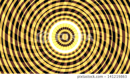 Striped spiral pattern in black and gold tones Striped spiral pattern in black and gold tones 141219863