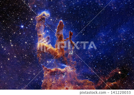 A beautiful galaxy with an unusual shape. Elements of this image furnished by NASA A beautiful galaxy with an unusual shape. Elements of this image furnished by NASA 141220033