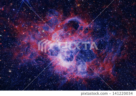 Vibrant cosmic nebula glows in deep space. Red and blue gases swirl amid countless stars. Elements of this image furnished by NASA Vibrant cosmic nebula glows in deep space. Red and blue gases swirl amid countless stars. Elements of this image furnished by NASA 141220034