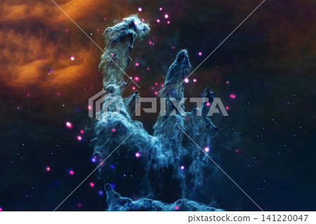 A beautiful galaxy with an unusual shape. Elements of this image furnished by NASA A beautiful galaxy with an unusual shape. Elements of this image furnished by NASA 141220047