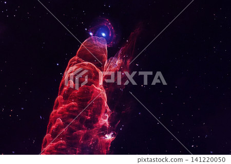 Vibrant cosmic nebula glows in deep space. Red and blue gases swirl amid countless stars. Elements of this image furnished by NASA Vibrant cosmic nebula glows in deep space. Red and blue gases swirl amid countless stars. Elements of this image furnished by NASA 141220050