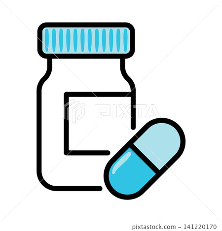 Pill bottle and capsule icon without background Pill bottle and capsule icon without background 141220170