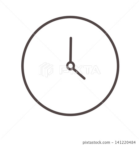 Clock line art icon Clock line art icon 141220484