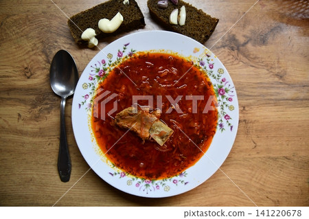 Tasty and creamy tomato soup made of fresh tomatoes Tasty and creamy tomato soup made of fresh tomatoes 141220678