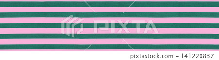Wide horizontal stripe pattern on dark green and pink woven fabric Wide horizontal stripe pattern on dark green and pink woven fabric 141220837