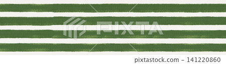 Horizontal forest green and cream white striped linen fabric texture Horizontal forest green and cream white striped linen fabric texture 141220860