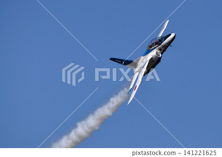 Blue Impulse aerobatic flight at air show Blue Impulse aerobatic flight at air show 141221625