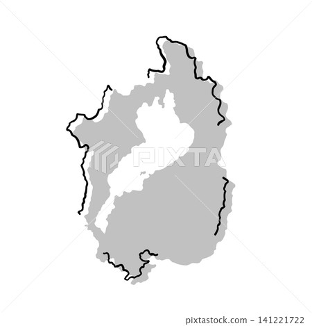 Shiga Prefecture map silhouette illustration | Gray, hand-drawn style, line art Shiga Prefecture map silhouette illustration | Gray, hand-drawn style, line art 141221722