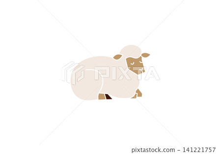 Sheep illustration material 3 Sheep illustration material 3 141221757