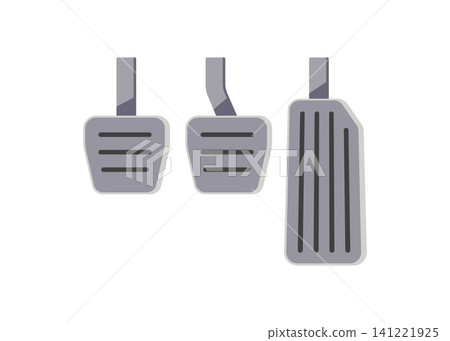 manual car transmission pedals illustration on white background manual car transmission pedals illustration on white background 141221925