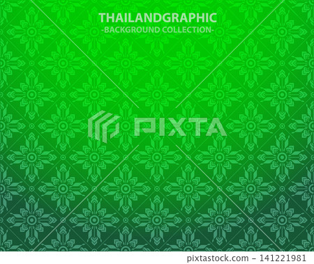 vector thai ethnic decorative elements vector background illustration 141221981