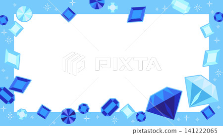 Sapphire and diamond frame-shaped illustration background 141222065