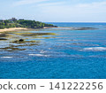 The coast of Tokunoshima shines with marine blue. 141222256