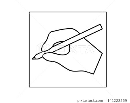Icon of a hand holding a pen Icon of a hand holding a pen 141222269