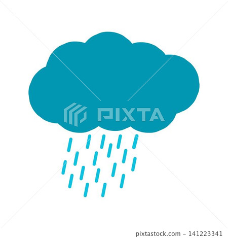Rainy weather illustration icon design Rainy weather illustration icon design 141223341