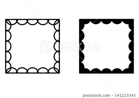 Bubble frame decoration. Geometry border design Bubble frame decoration. Geometry border design 141223343